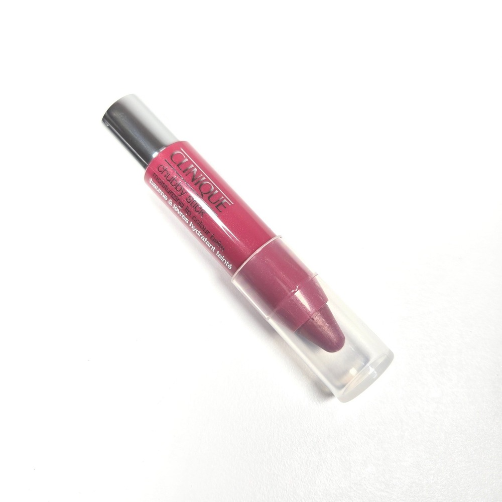 Clinique Chubby Stick Lip Colour Balm 07 Super Strawberry Pink Crayon - Picture 3 of 6